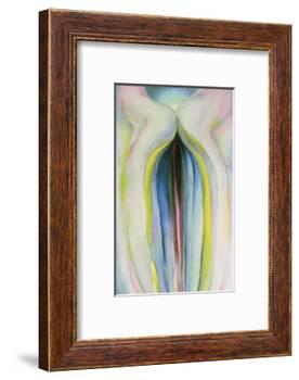 Gray Lines with Black, Blue, and Yellow, c.1925-Georgia O'Keeffe-Framed Art Print