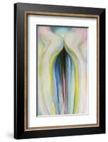 Gray Lines with Black, Blue, and Yellow, c.1925-Georgia O'Keeffe-Framed Art Print