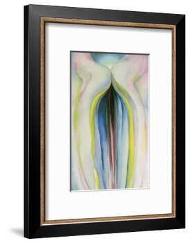 Gray Lines with Black, Blue, and Yellow, c.1925-Georgia O'Keeffe-Framed Art Print
