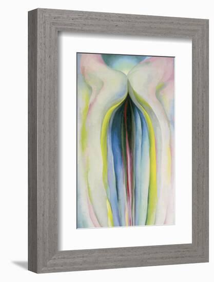 Gray Lines with Black, Blue, and Yellow, c.1925-Georgia O'Keeffe-Framed Art Print