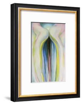 Gray Lines with Black, Blue, and Yellow, c.1925-Georgia O'Keeffe-Framed Art Print