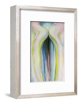 Gray Lines with Black, Blue, and Yellow, c.1925-Georgia O'Keeffe-Framed Art Print