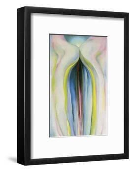 Gray Lines with Black, Blue, and Yellow, c.1925-Georgia O'Keeffe-Framed Art Print