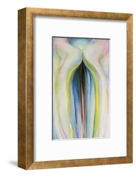 Gray Lines with Black, Blue, and Yellow, c.1925-Georgia O'Keeffe-Framed Art Print