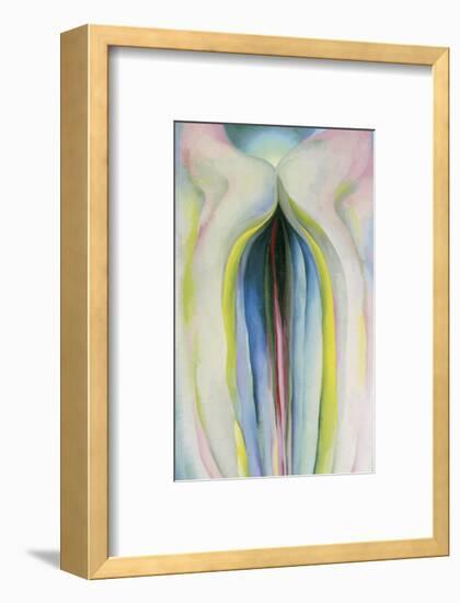 Gray Lines with Black, Blue, and Yellow, c.1925-Georgia O'Keeffe-Framed Art Print