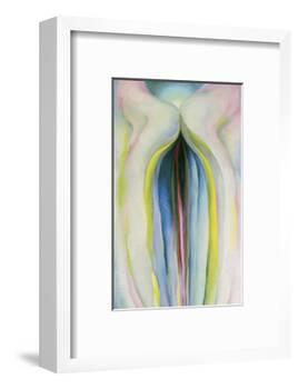 Gray Lines with Black, Blue, and Yellow, c.1925-Georgia O'Keeffe-Framed Art Print