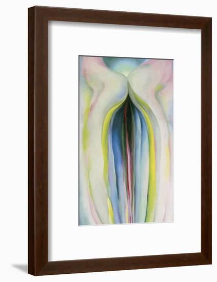 Gray Lines with Black, Blue, and Yellow, c.1925-Georgia O'Keeffe-Framed Art Print