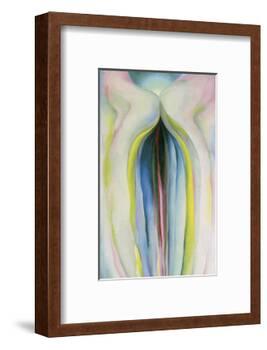 Gray Lines with Black, Blue, and Yellow, c.1925-Georgia O'Keeffe-Framed Art Print