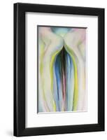 Gray Lines with Black, Blue, and Yellow, c.1925-Georgia O'Keeffe-Framed Art Print