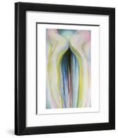 Gray Lines with Black, Blue, and Yellow, c.1925-Georgia O'Keeffe-Framed Art Print