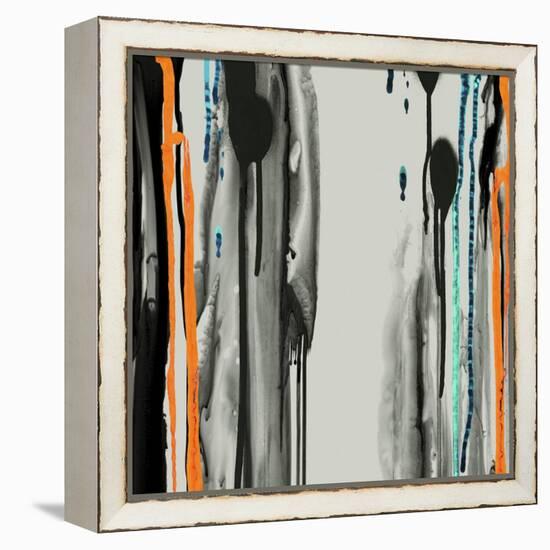 Gray Paint Drips-Tracy Hiner-Framed Premier Image Canvas