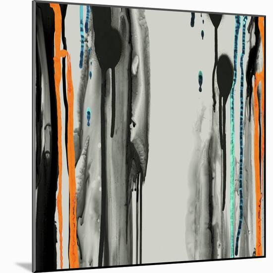 Gray Paint Drips-Tracy Hiner-Mounted Giclee Print