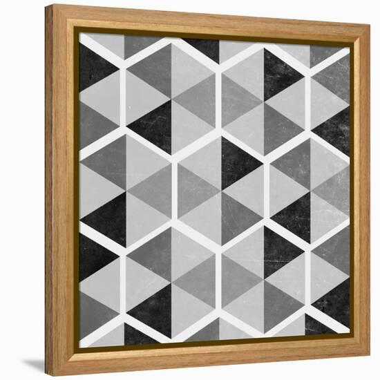 Gray Pattern I-null-Framed Stretched Canvas