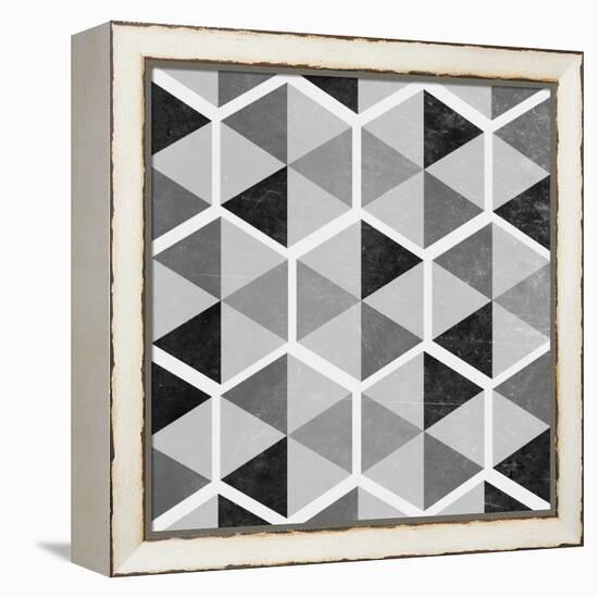 Gray Pattern I-null-Framed Stretched Canvas