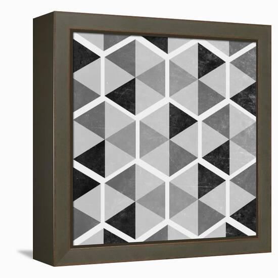 Gray Pattern I-null-Framed Stretched Canvas