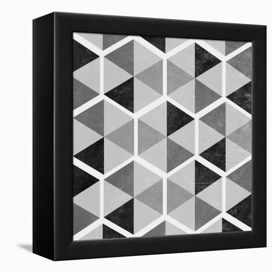 Gray Pattern I-null-Framed Stretched Canvas