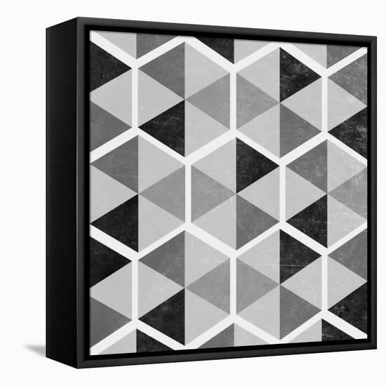 Gray Pattern I-null-Framed Stretched Canvas