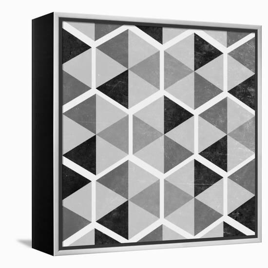 Gray Pattern I-null-Framed Stretched Canvas