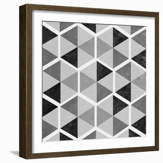 Gray Pattern I-null-Framed Art Print