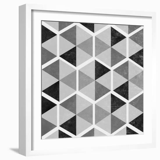 Gray Pattern I-null-Framed Art Print