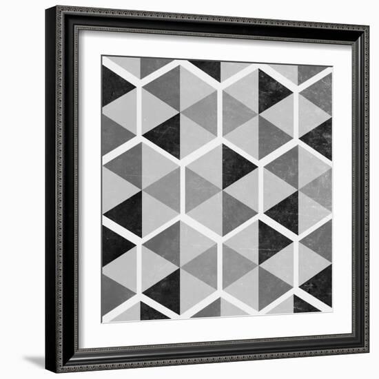 Gray Pattern I-null-Framed Art Print