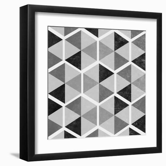 Gray Pattern I-null-Framed Art Print