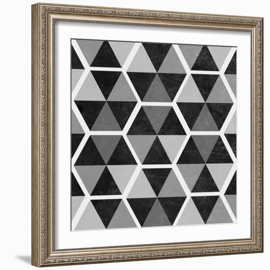 Gray Pattern II-null-Framed Art Print