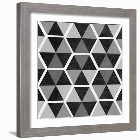 Gray Pattern II-null-Framed Art Print