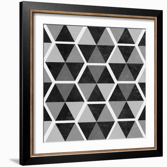 Gray Pattern II-null-Framed Art Print