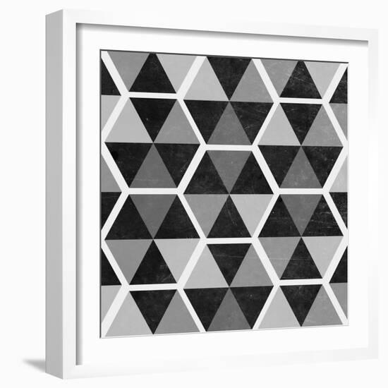 Gray Pattern II-null-Framed Art Print