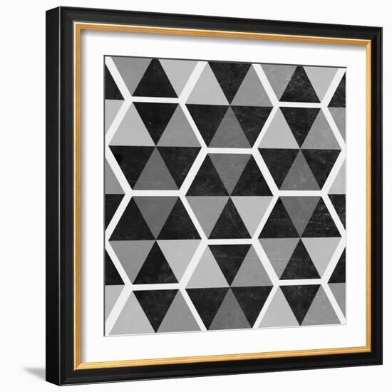 Gray Pattern II-null-Framed Art Print