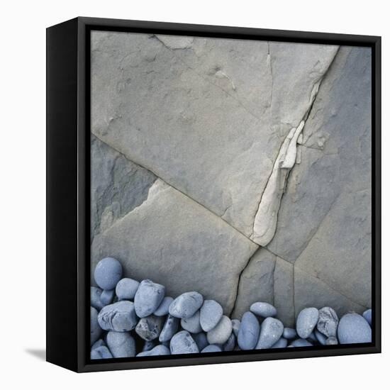 Gray Pebbles and Boulder-Micha Pawlitzki-Framed Premier Image Canvas