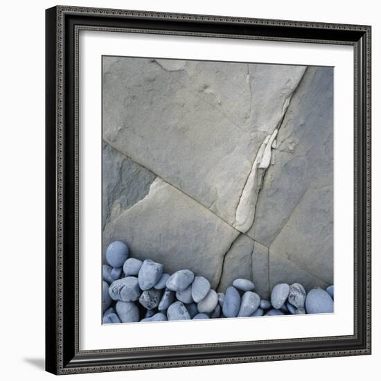 Gray Pebbles and Boulder-Micha Pawlitzki-Framed Photographic Print