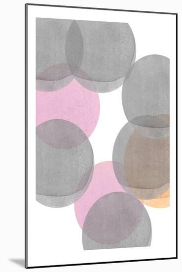 Gray Pink Circles Ii-Louise van Terheijden-Mounted Giclee Print