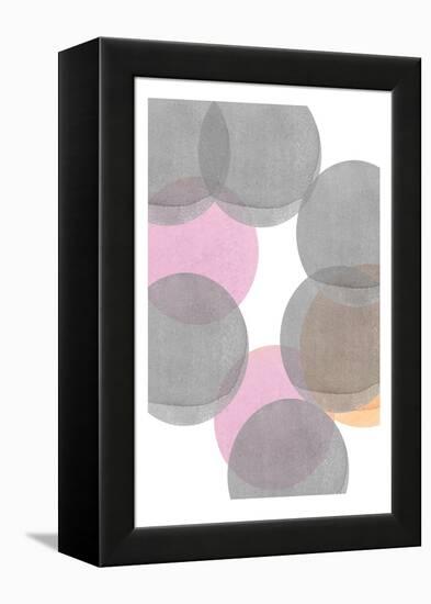 Gray Pink Circles Ii-Louise van Terheijden-Framed Premier Image Canvas