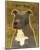 Gray Pit Bull-John Golden-Mounted Giclee Print