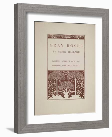 Gray Roses-Aubrey Beardsley-Framed Giclee Print