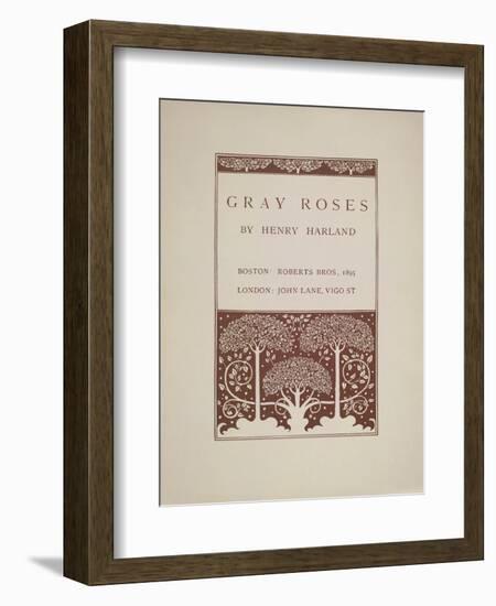 Gray Roses-Aubrey Beardsley-Framed Giclee Print