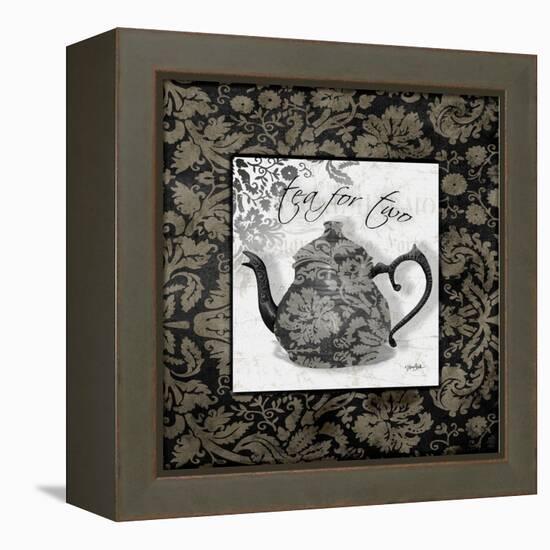 Gray Tea Damask-Diane Stimson-Framed Stretched Canvas