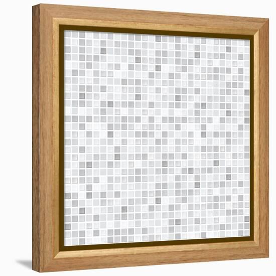 Gray Tiles Pattern-pzAxe-Framed Stretched Canvas