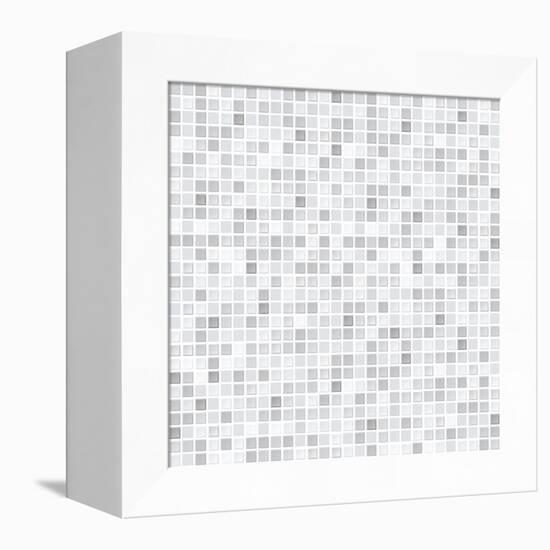 Gray Tiles Pattern-pzAxe-Framed Stretched Canvas
