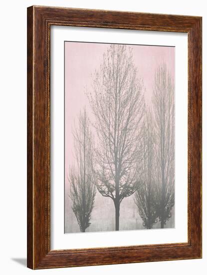 Gray Trees on Pink Panel II-Kate Bennett-Framed Art Print