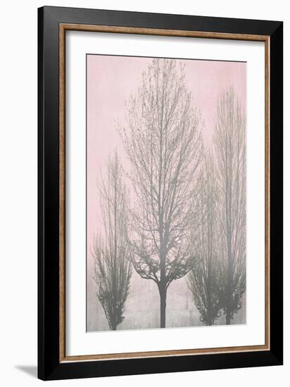 Gray Trees on Pink Panel II-Kate Bennett-Framed Art Print