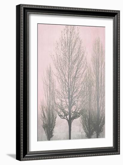 Gray Trees on Pink Panel II-Kate Bennett-Framed Art Print