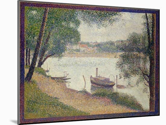 Gray Weather, Grande Jatte, c.1886-88-Georges Pierre Seurat-Mounted Giclee Print