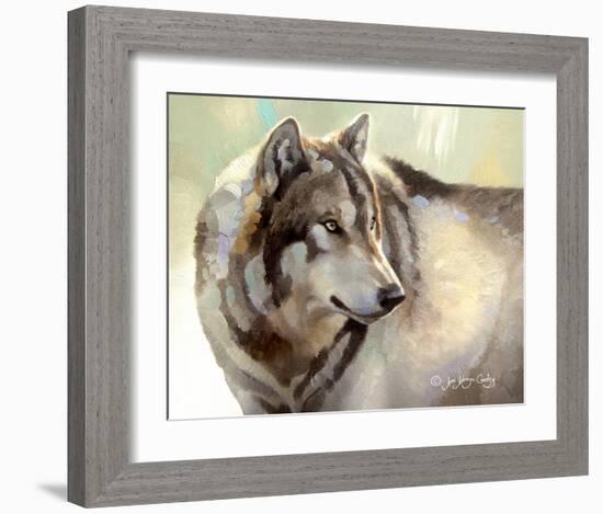 Gray Wolf Looking back-Joni Johnson-Godsy-Framed Giclee Print