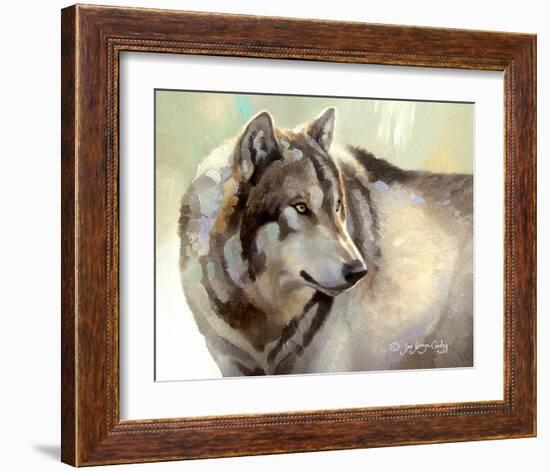 Gray Wolf Looking back-Joni Johnson-Godsy-Framed Giclee Print