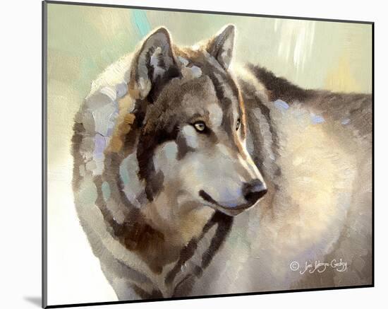 Gray Wolf Looking back-Joni Johnson-Godsy-Mounted Giclee Print