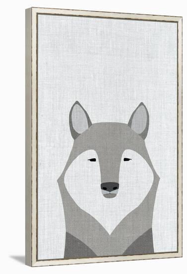 Gray Wolf-Annie Bailey Art-Framed Stretched Canvas