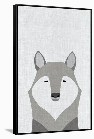 Gray Wolf-Annie Bailey Art-Framed Stretched Canvas